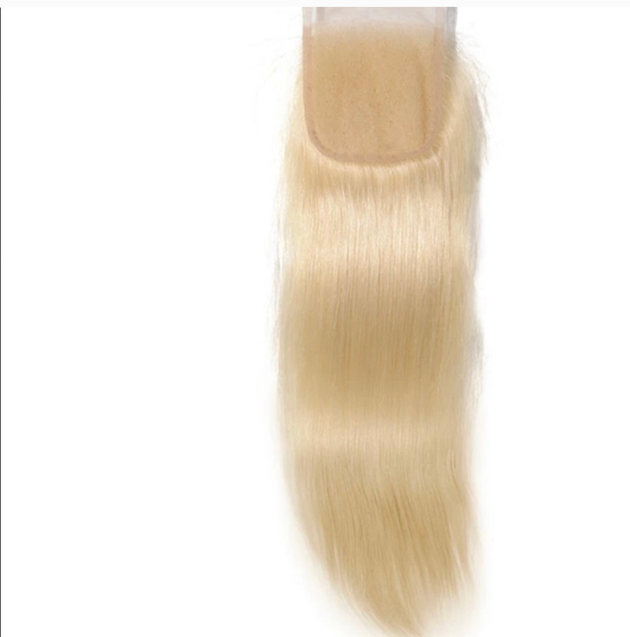 Closure blonde hair straight